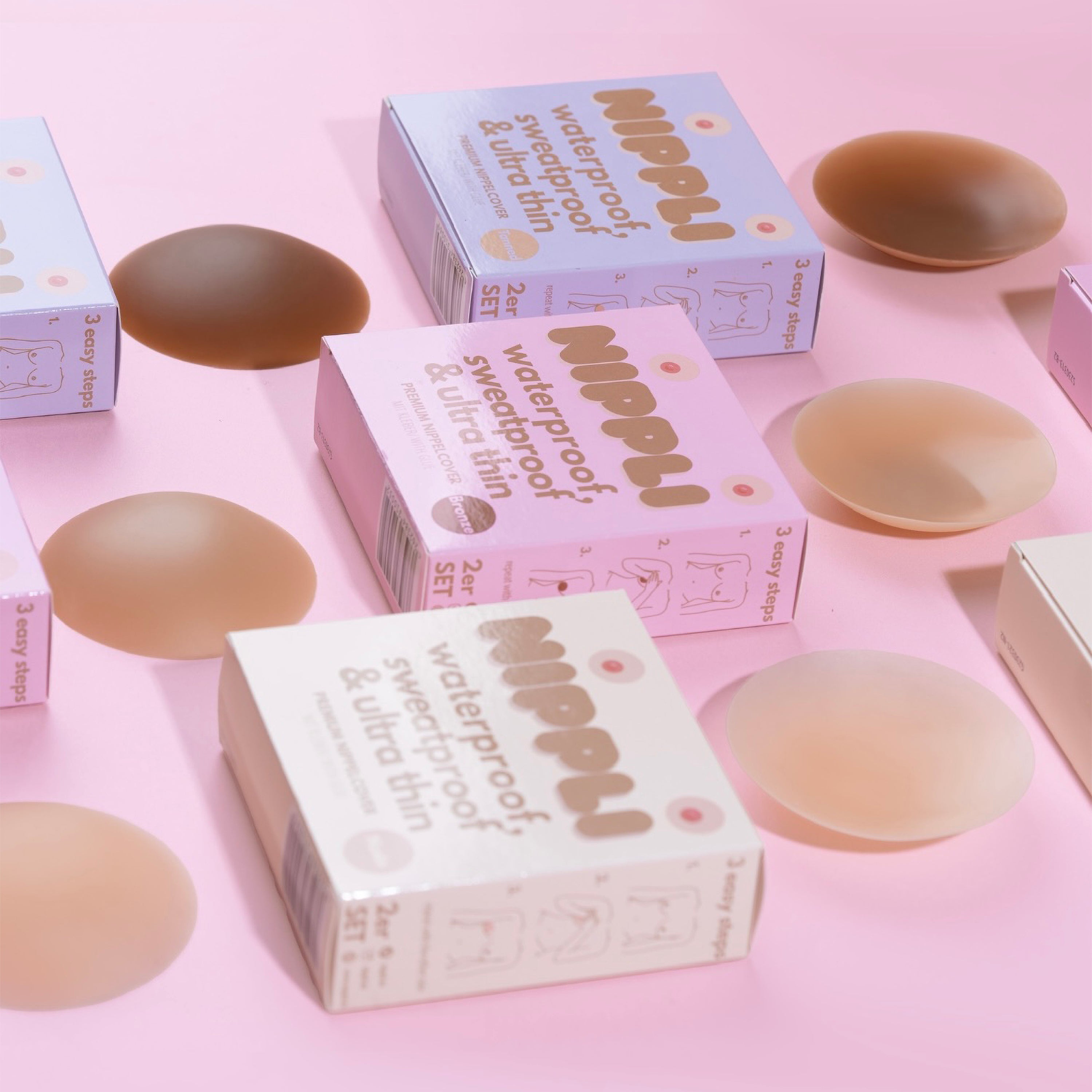 Pack Double Nippelcover Couleur NUDE (2 Paires) 4 Pièces