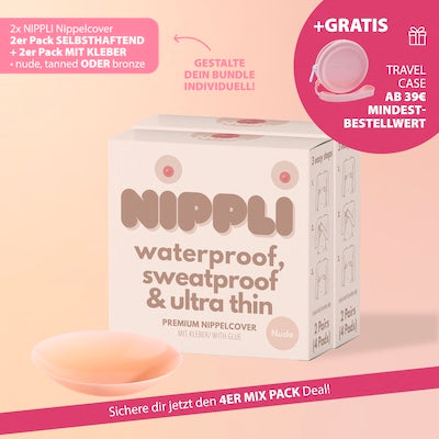 Pack Mix 4 paires de cache-tétons auto-adhésifs + avec colle