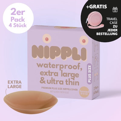 Doppel Pack Plus Size Nippelcover COLOR Tanned (2 Paar) 4 St.