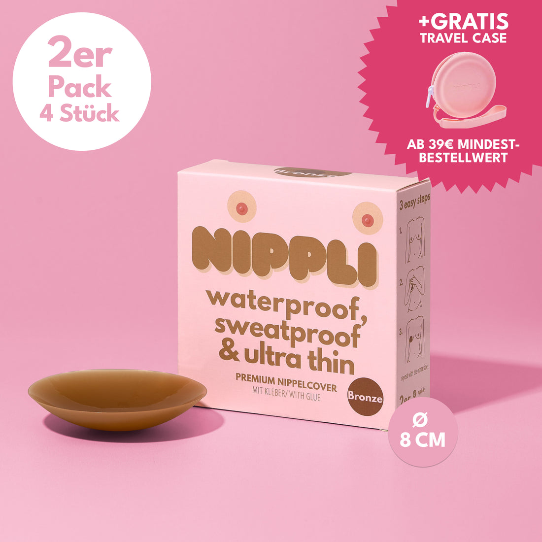 Protetores de bico duplos COR BRONZE (2 pares) 4 unidades.