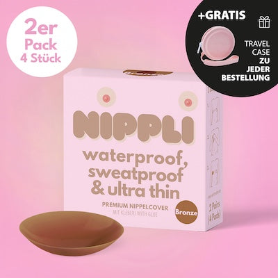 Pack Double de Cache-Tétons COULEUR BRONZE (2 Paires) 4 Pièces