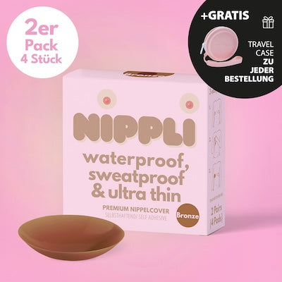 Pack Double de Cache-Tétons COULEUR BRONZE (2 Paires) 4 Pièces