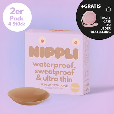 Pack Double de Couvre-Mamelons Couleur TANNED (2 Paires) 4 Pièces