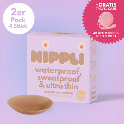 Pack Double de Couvre-Mamelons Couleur TANNED (2 Paires) 4 Pièces